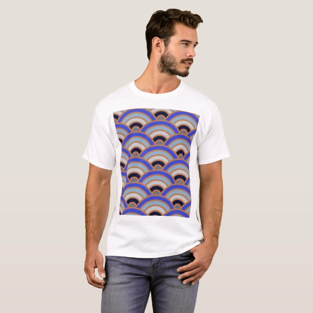Camiseta Fondo abstracto de medio círculo (Anverso completo)