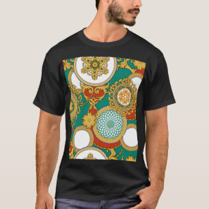 Camiseta Fondo árabe elegante dorado