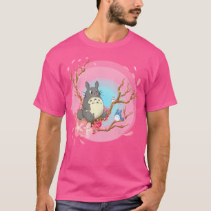 Camiseta Fondo azul gradiente de cerezas vecinas