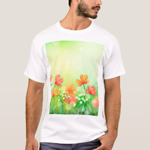 Camiseta Fondo borroso realista de primavera-52374