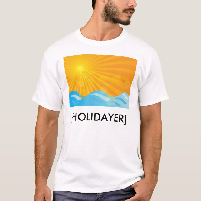 Camiseta Fondo caliente del verano (Anverso)