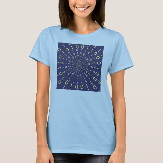 Camiseta Fondo circular binario (Anverso)