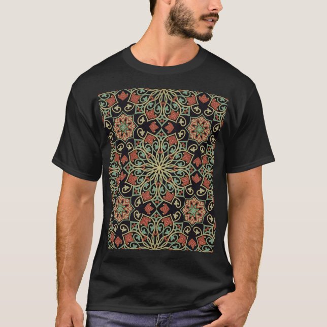 Camiseta Fondo coloreado abstracto oriental (Anverso)