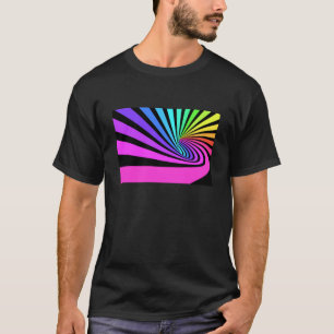 Camiseta Fondo con franjas coloridas
