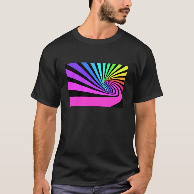 Camiseta Fondo con franjas coloridas (Anverso)