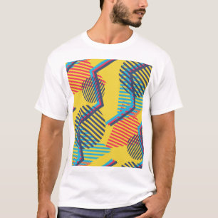 Camiseta Fondo de arte pop, textura geométrica abstracta.