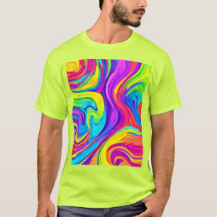 Camiseta Fondo de color vibrante: Personalizado Splash Art