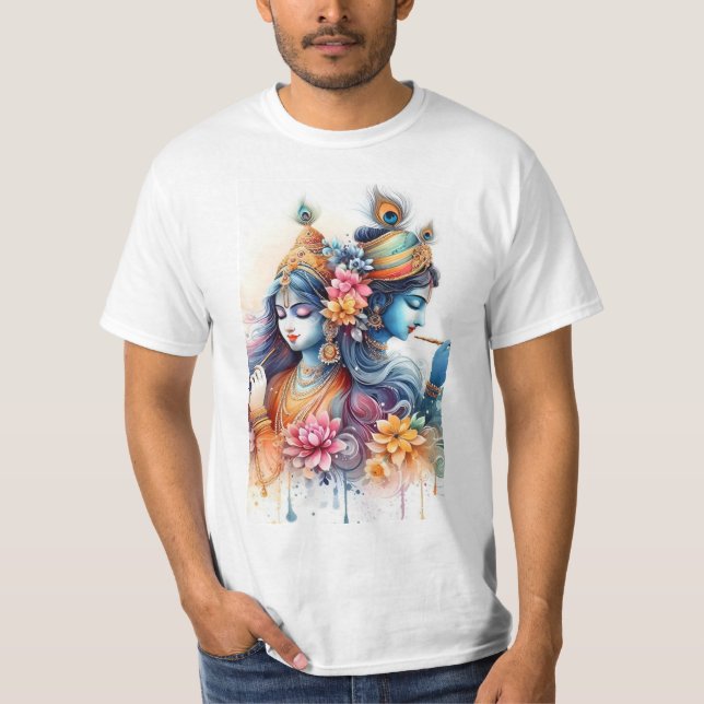 Camiseta Fondo de escritorio de Radha Krishna Phone ; Abre  (Anverso)