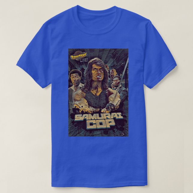 Camiseta Fondo de escritorio de Samurai Cop (Diseño del anverso)