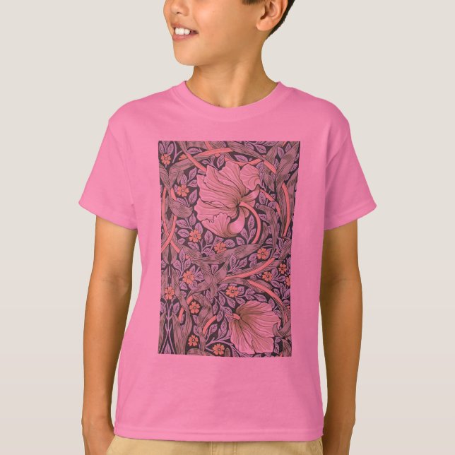 Camiseta Fondo de escritorio floral William Morris Pimperne (Anverso)