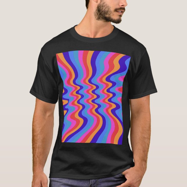 Camiseta Fondo de escritorio Hippie Trippy Retro de los año (Anverso)
