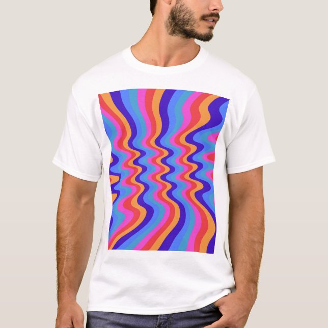 Camiseta Fondo de escritorio Hippie Trippy Retro de los año (Anverso)