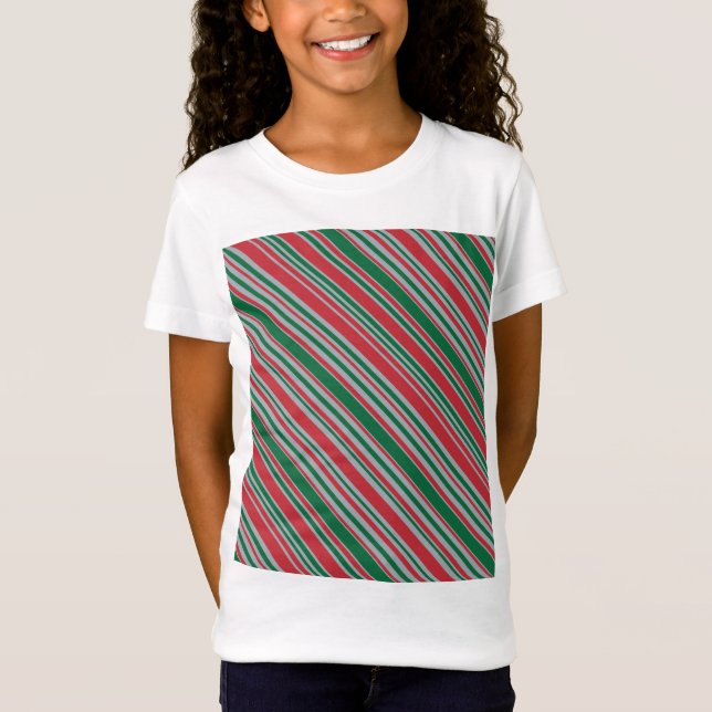 Camiseta Fondo de franjas diagonales (Anverso)