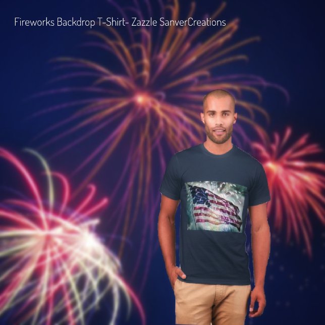 Camiseta Fondo de fuegos artificiales (Subido por el creador)
