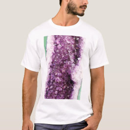 Camiseta Fondo de Gemas Púrpura de Cristal Ametista Quartz