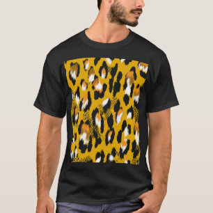 Camiseta Fondo de impresión animal de textura de leopardo