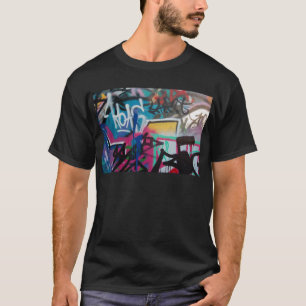 Camiseta fondo de la mancha de la pintada