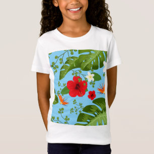 Camiseta Fondo de las flores tropicales 12