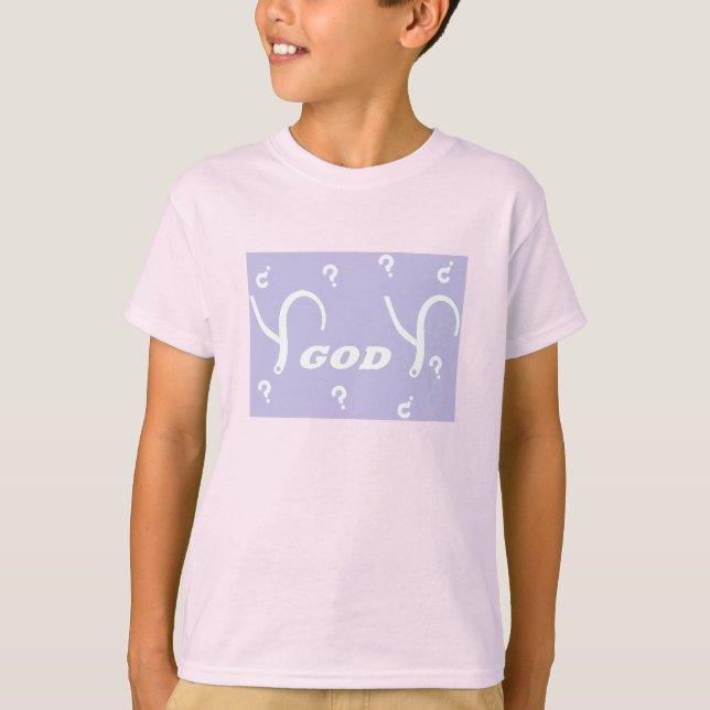Camiseta Fondo de Lavanda "Y God Y" (Anverso)