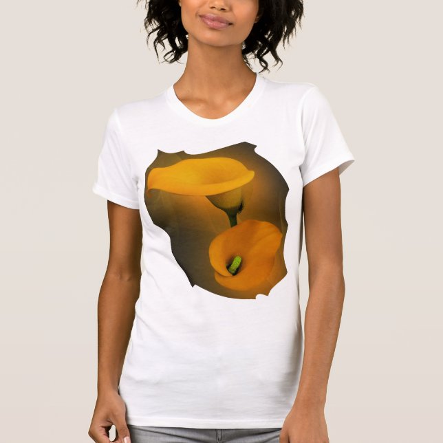 Camiseta Fondo De Masa Amarilla Calla Lily (Anverso)