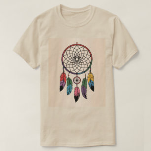 Camiseta Fondo de oro de Dreamcatcher Multicolor