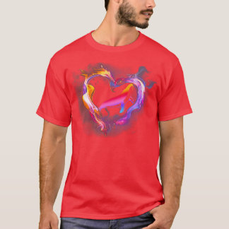 Camiseta Fondo de pantalla de corazón de amor Ballena