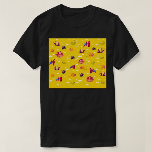 Camiseta fondo de pantalla de pescado hermoso (Diseño del anverso)