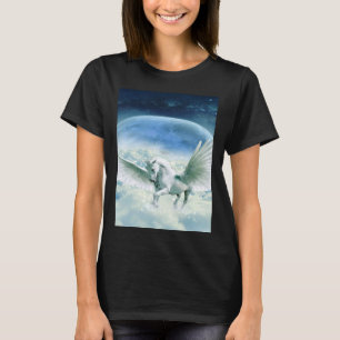 Camiseta Fondo de pantalla HD pegaso lobo caballos blancos