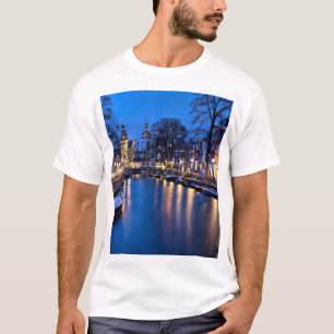 Camiseta Fondo de pantalla nocturno de Ámsterdam-67657
