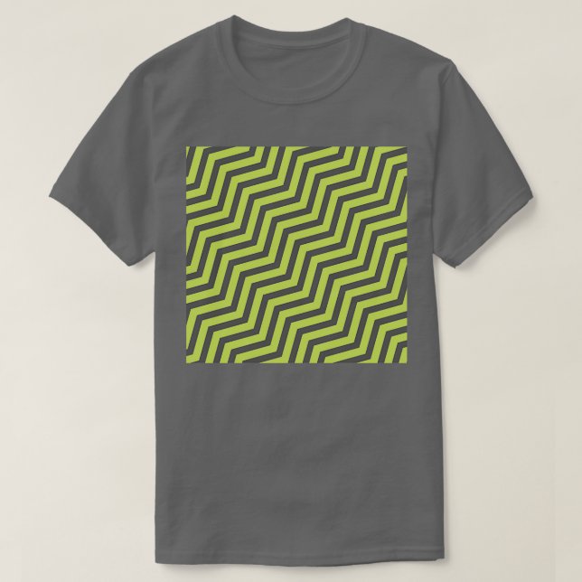 Camiseta Fondo de patrón 3d de fusión de ondas verdes 1 (Diseño del anverso)