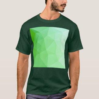 Camiseta Fondo de polígono bajo en el resumen verde del mar