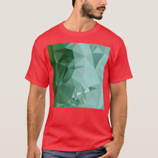 Camiseta Fondo de polígono bajo en el resumen verde del zom