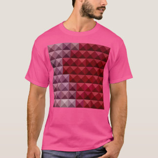 Camiseta Fondo de polígono bajo en rojo Falu