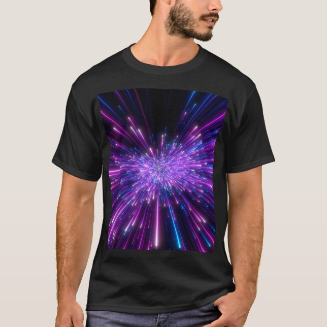 Camiseta Fondo de resumen cósmico de Neon Galaxy (Anverso)