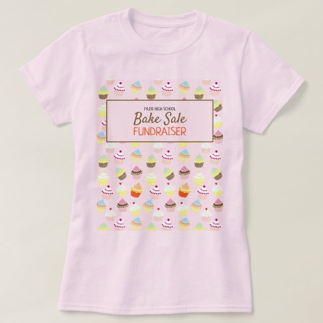 Camiseta Fondo de tarta, evento de venta de pasteles benéfi (Diseño del anverso)
