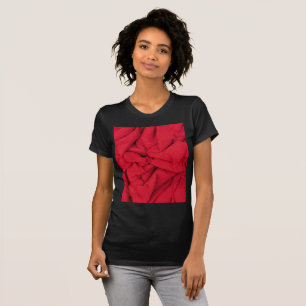 Camiseta Fondo de Textil Arrugado Carmesí Profundo Lujoso