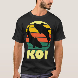 Camiseta Fondo del atardecer de Koi Retro Showa Koi Fish Sa