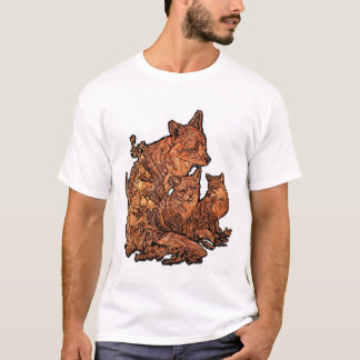 Camiseta Fondo del blanco de la familia del Fox