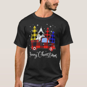 Camiseta Fondo del Camión de Árbol Búfalo de Navidades d