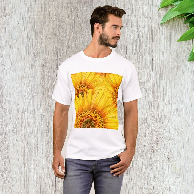 Camiseta Fondo del girasol Mens T-Shirt (Subido por el creador)