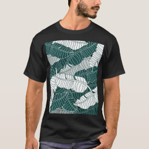 Camiseta Fondo del patrón de hojas de cosecha