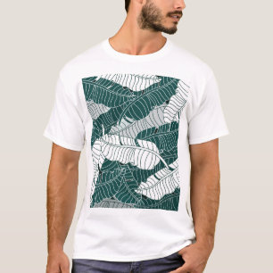 Camiseta Fondo del patrón de hojas de cosecha