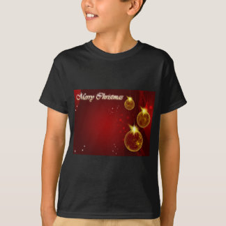 Camiseta Fondo del rojo de las Felices Navidad