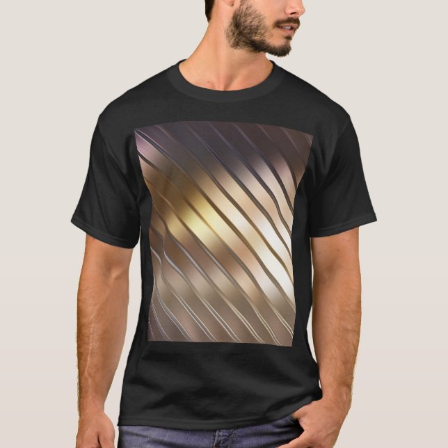 Camiseta Fondo diagonal de oro abstracto y elegante. (Anverso)