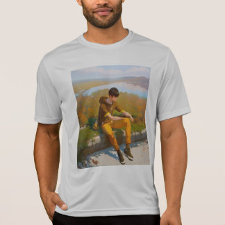 Camiseta fondo escénico al aire libre pensante