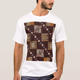 Camiseta Fondo étnico tribal geométrico marrón