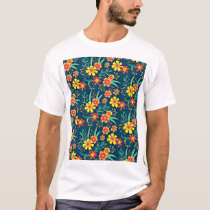 Camiseta Fondo Floral Hermoso Diseño-46566