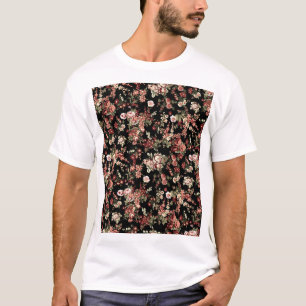 Camiseta Fondo floral sin soldadura: patrón floral.