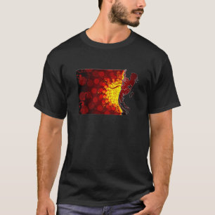 Camiseta fondo fresco de la impresión de la silueta del