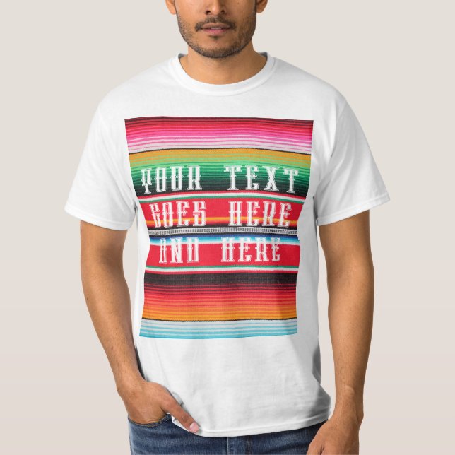 Camiseta fondo general mexicano poncho (Anverso)